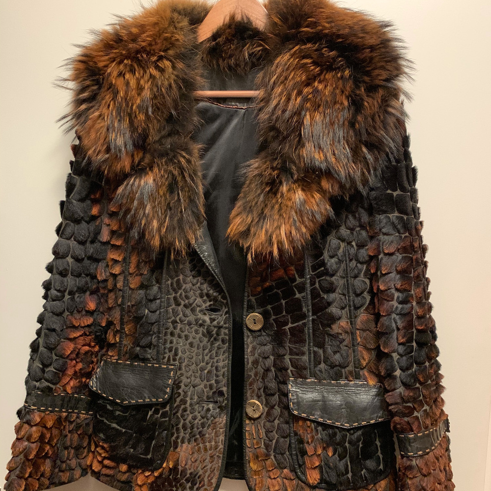 Contessa Contini Fur Jacket with Fox Collar